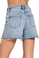 High Rise Cut Off Long Inseam Denim Mom Shorts