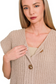 mocha knit short sleeve sweater top