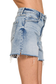 High Rise Cut Off Long Inseam Denim Mom Shorts