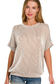 tan ribbed short sleeve top