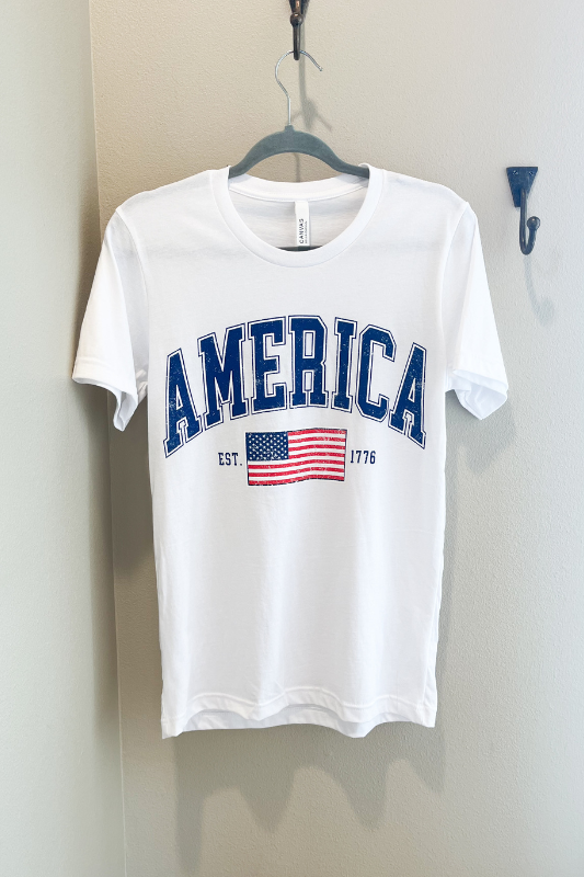 rustee white america tee