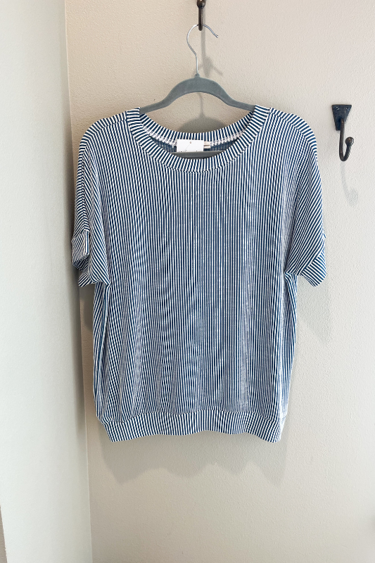 Short Sleeve Ribbed Loose Fit Top