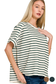 green striped oversized top