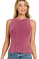 burgundy sleeveless tank top