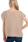zenana mocha knit button top
