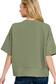 Olive Ribbed Short Sleeve Boxy Top
