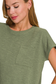 green knit pocket tee