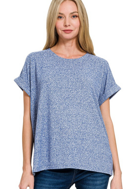 Soft Short Cuff Sleeve Top