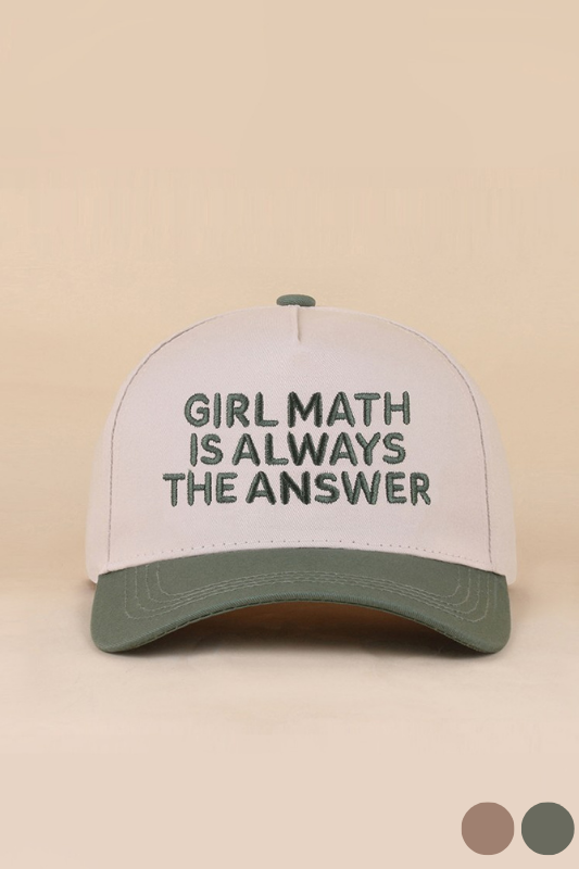girl math hat