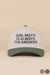 girl math hat