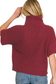 zenana burgundy short sleeve knit top