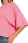 pink knit short sleeve fall top