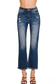 dark wash fitted straight leg jeans