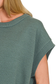 green short sleeve knit top