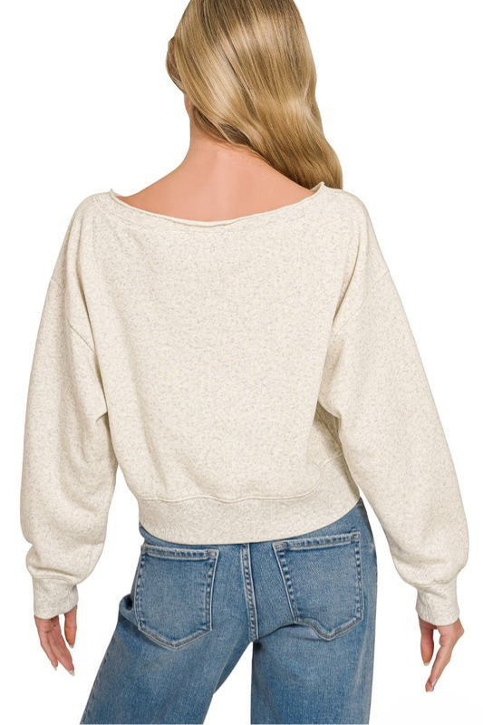 zenana cropped sweatshirt