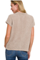 light brown chenille short sleeve top