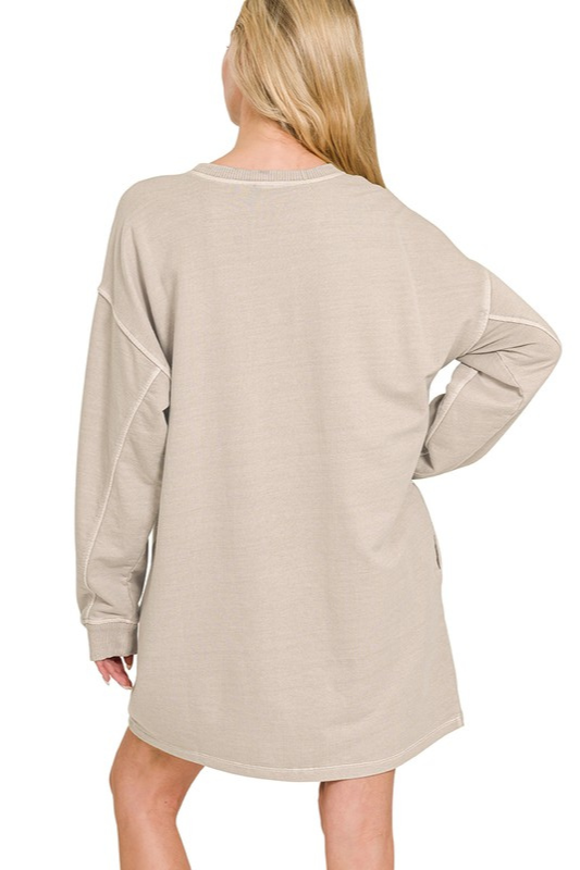 casual long sleeve shirt dress women