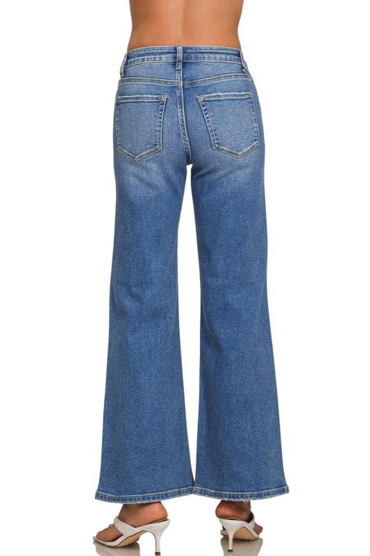 zenana medium wash high rise jeans