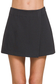 black zipper skort