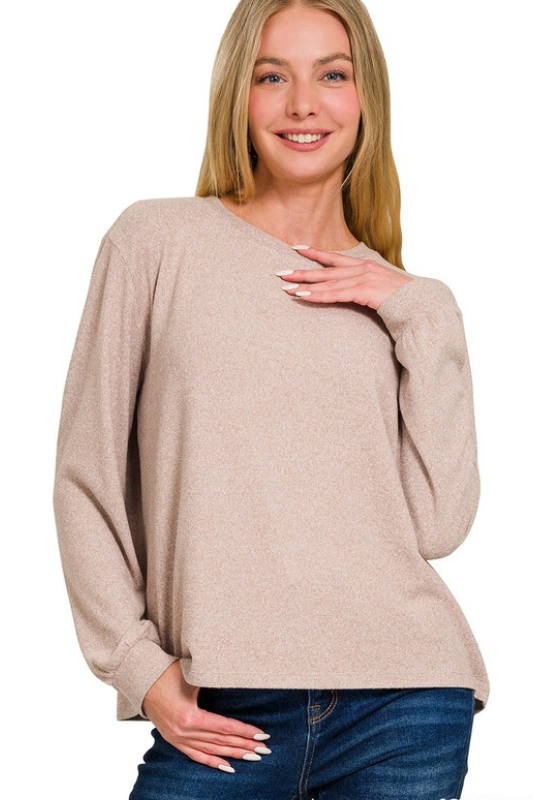 zenana soft long sleeve top