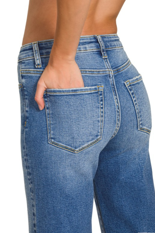 zenana wide leg jeans