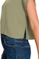 olive green short sleeve boxy top