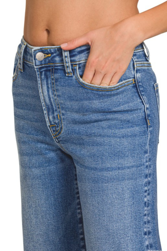 high rise wide leg jeans