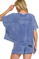 blue mineral wash short sleeve boxy top