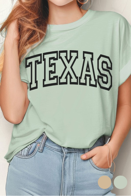 green texas puff tee