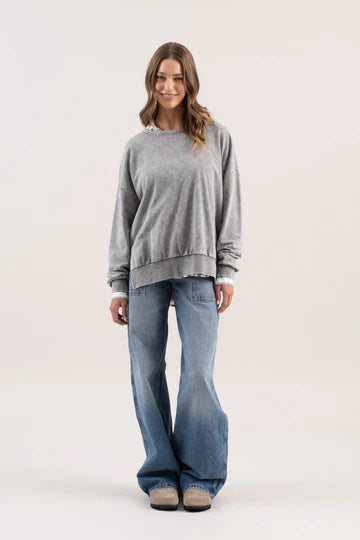 grey mineral long sleeve top