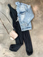 Light Wash Distressed Oversized Denim Jacket