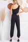 one shoulder jogger jumpsuit