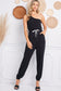 black one shoulder jumpsuit