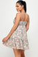 short floral tiered mini dress