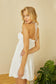 white sleeveless short dress