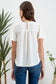 cream flowy short sleeve top