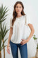 cream flutter sleeve flowy top