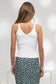 white ribbed fitted sweater tank