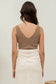 brown v neck tank top