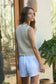 blu pepper oatmeal knit sleeveless top