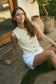 beige knit sleeveless top