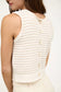 blu pepper sleeveless button knit top