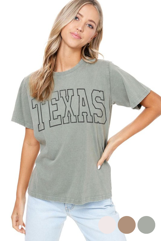 sage green full length texas tee