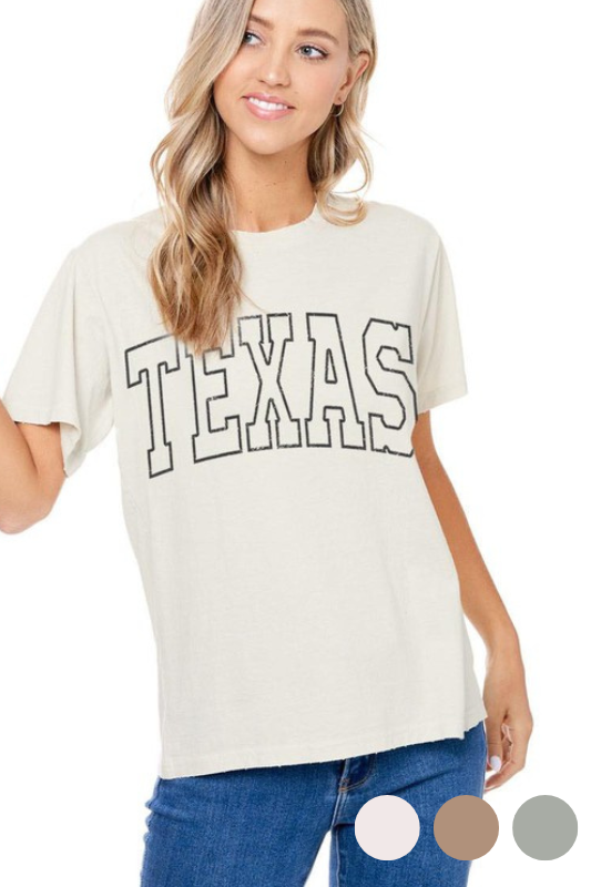 cream full length texas t shirt