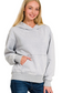 zenana grey mineral wash fleece line hoodie