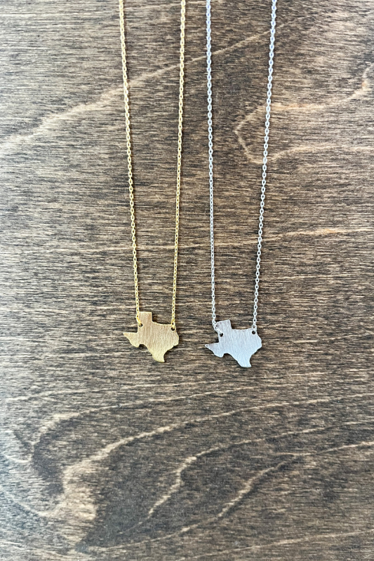 gold or silver texas necklace