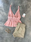 Dusty Mauve Peplum Top