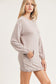 pink long sleeve sweatshirt dress