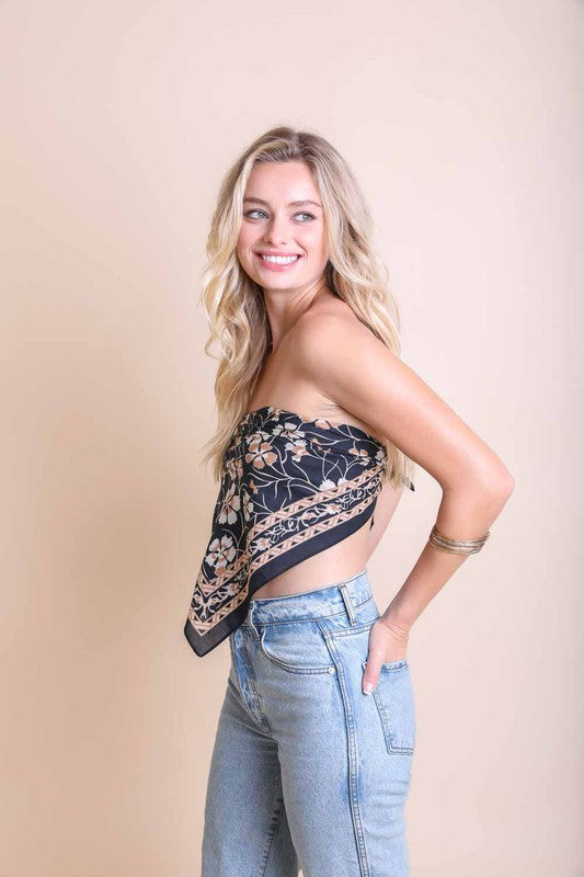 floral scarf top