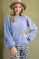 cozy blue sweater